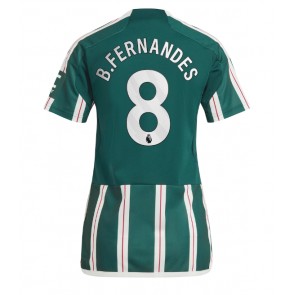 Manchester United Bruno Fernandes #8 Bortatröja Dam 2023-24 Kortärmad